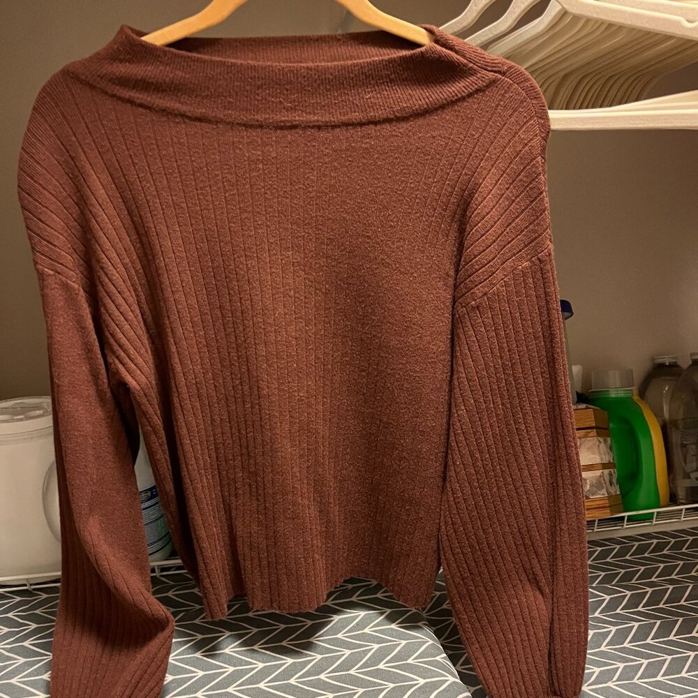 Leo & Viola Women's Sweater Burnt Orange Size XS